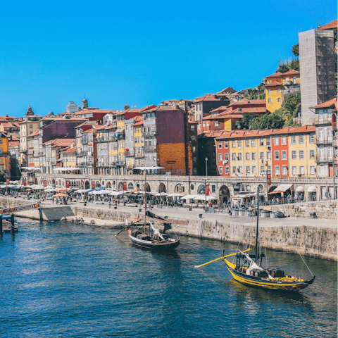 Walk twenty minutes to Douro River for a peaceful morning stroll