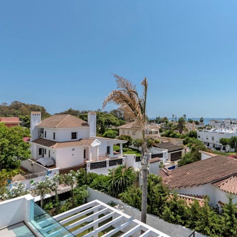 Soak up the views as you sip sundowners on your roof terrace