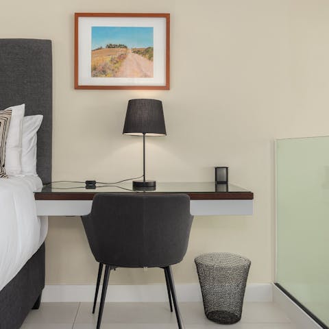 Stay on top of work thanks to a dedicated desk