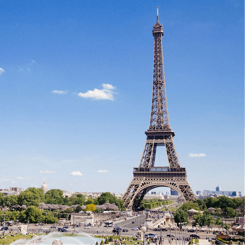 Stay in Paris' 15th arrondissement, just a thirty-five-minute stroll from the Eiffel Tower