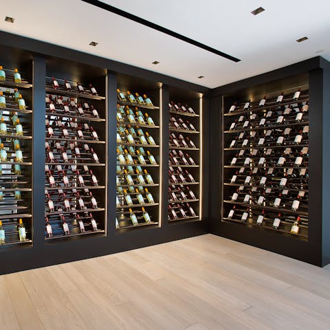 Take your pick from the impressive wine collection