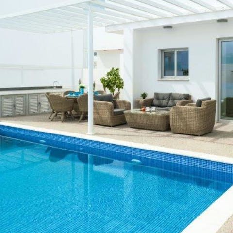 Cool off from the Cypriot sun in the private swimming pool