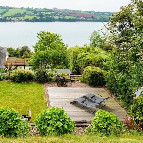 Bask in the sunshine from one of the comfortably loungers