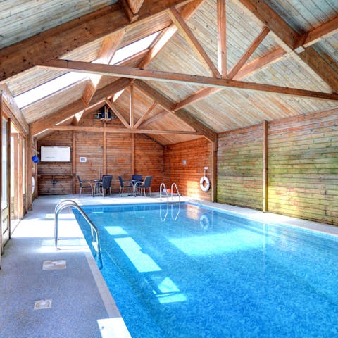 Take a dip in the heated pool, whatever the weather