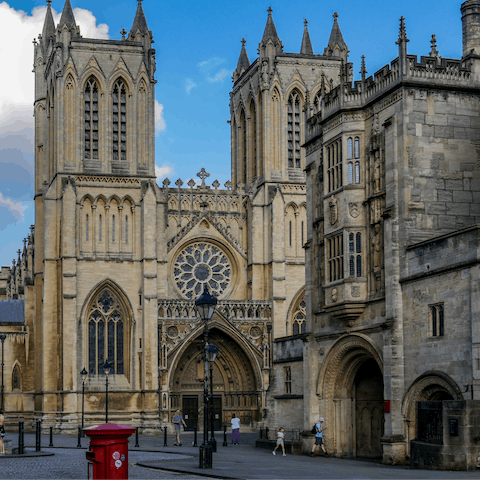 Visit the beautiful Bristol Cathedral, just a nineteen-minute walk away