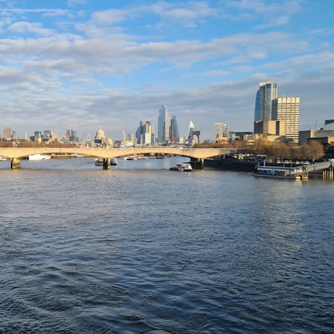 Go for a walk along the River Thames, a ten-minute stroll away