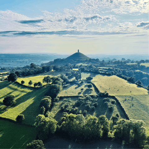 Take in the view from Glastonbury Tor – it's an eighteen-minute drive