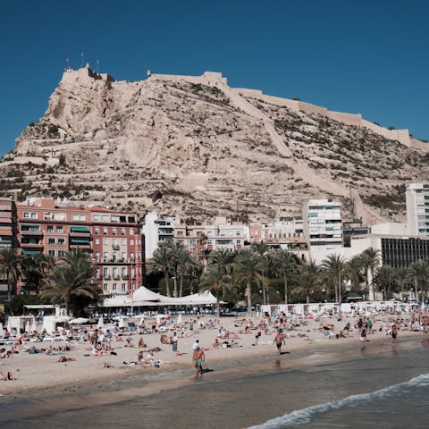 Stay just 500m away from Alicante's Playa del Postiguet beach