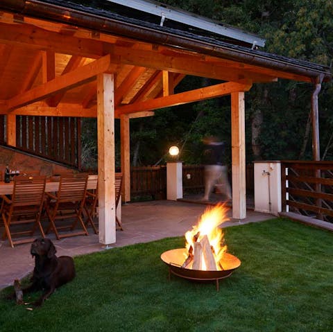 Warm up in front of the fire on chilly nights