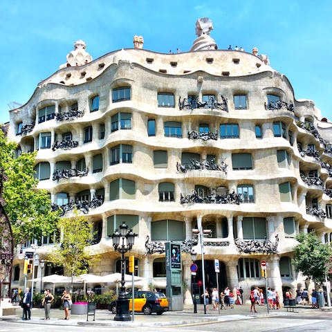Explore Gaudi's majestic architecture in your neighbourhood, starting with Casa Mila