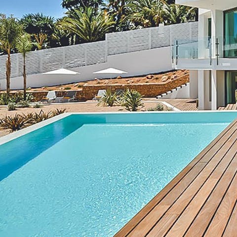 Cool off from the Mediterranean sunshine with a dip in the private pool 