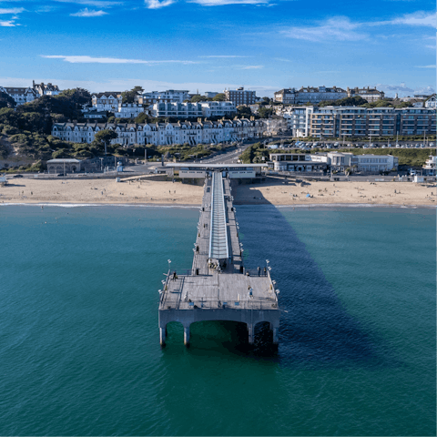 Make a beeline for nearby Boscombe Beach and Pier