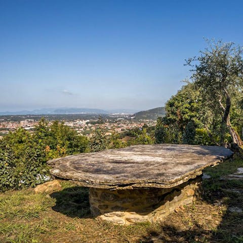 Take in views overlooking the Forte dei Marmi and the Gulf of Portovenere in central Italy's Tuscany region