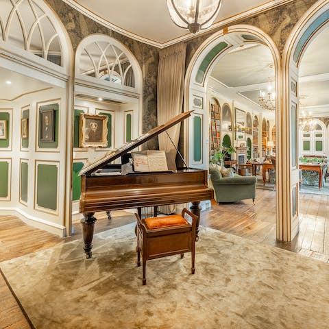 Treat guests to a classical rendition on the grand piano