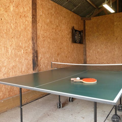 Head to the barn for a table tennis tournament