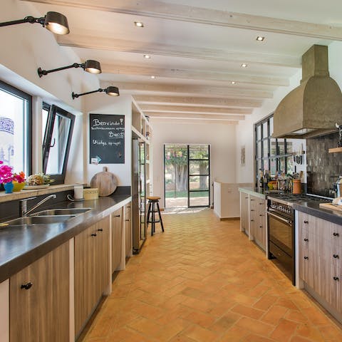 Cook fabulous feasts together in the bright, stylish kitchen