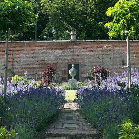 Stroll through your walled gardens, dating back to the  18th century
