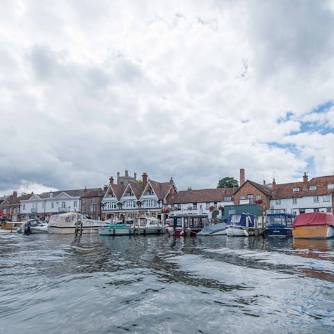 Drive over to the charming town of Henley-on-Thames and stroll along the river banks