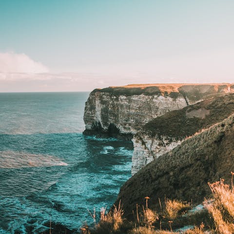 Explore the nearby beaches and cliffs of Flamborough