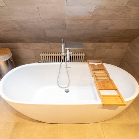 Take a long, luxurious soak in the bath tub