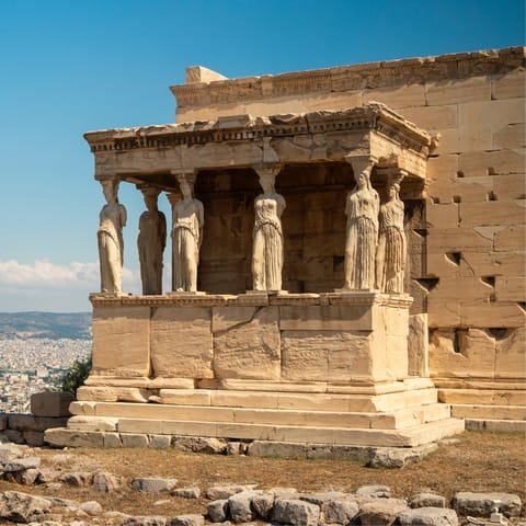 Take a tour around the Acropolis of Athens, a short walk away