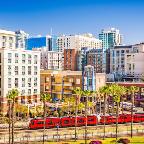 Visit the Gaslamp Quarter in San Diego for a lively afternoon