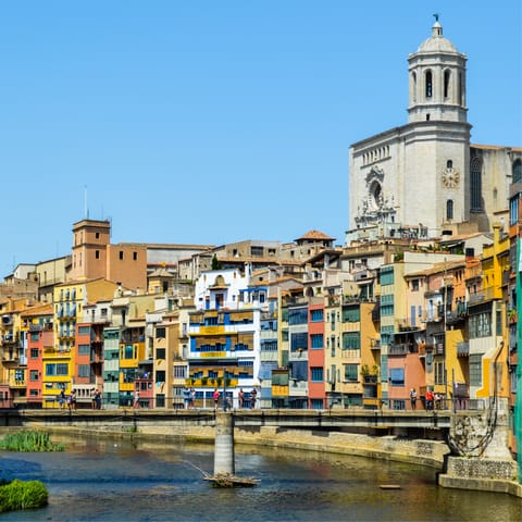 Head to Girona by car for the day, one hour and forty-five minutes from home
