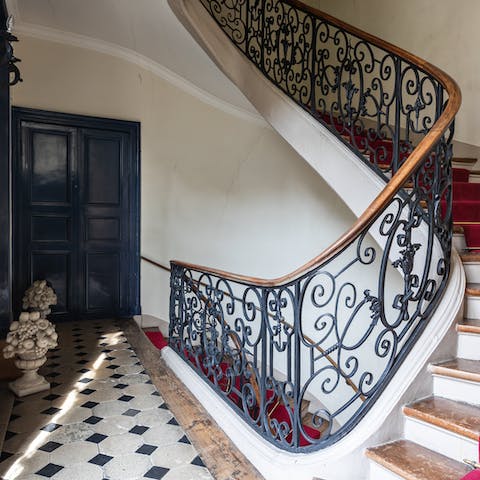 Arrive in style, at the grand entrance of this historic 17th-century townhouse
