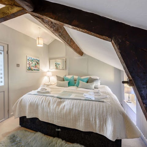 Admire the traditional wooden beams in this 18th century cottage