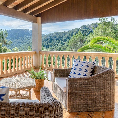 Relax on the private balcony with a view