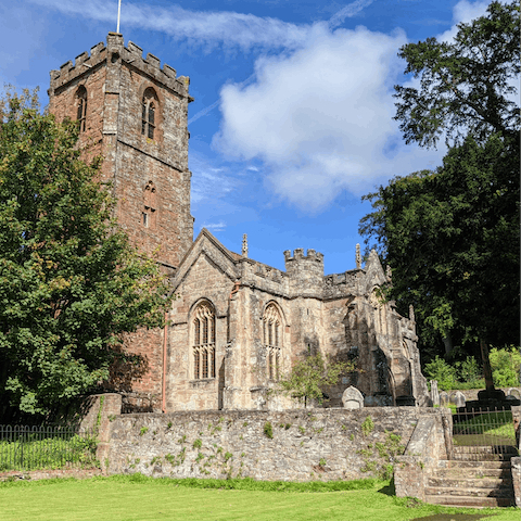 Take a forty-minute drive to the quaint village of Crowcombe