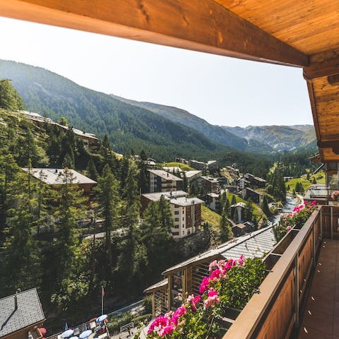 Take in the stunning views of hilly Zermatt