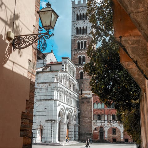 Find beautiful Lucca and its many churches a short drive away