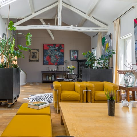 Gaze up at the incredible vaulted ceilings and original beams