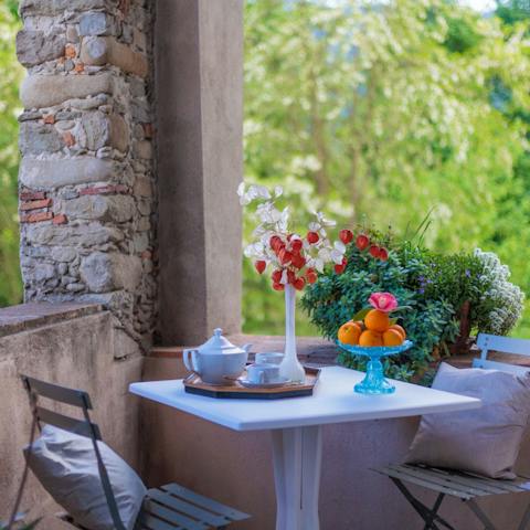Enjoy your morning coffee out on the balcony – a perfect way to start the day