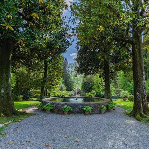 Take a stroll around the estate's gorgeous gardens