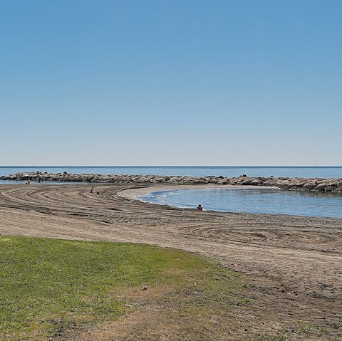 Walk just 100 metres over to Pedregalejo Beach