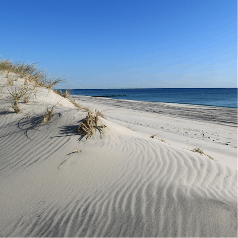 Stroll over to Two Mile Hollow Beach in just over half an hour and take a dip in the ocean