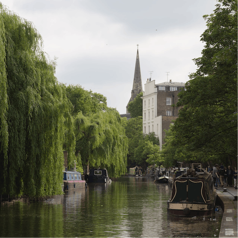Stroll along Regent's Canal, situated just five minutes from your home