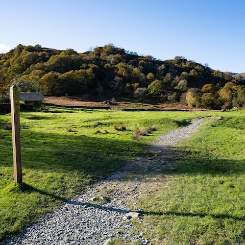 Head along the Lake District's endless walking trails right from your front door