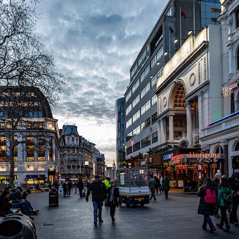 Grab a show at one of the many theatres surrounding Leicester Square