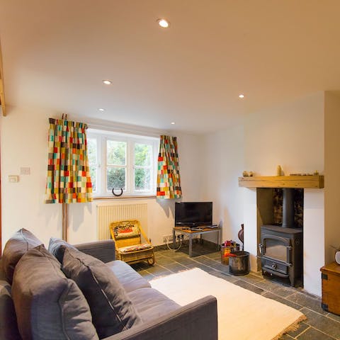 Curl up in front of the wood burner on chilly mornings