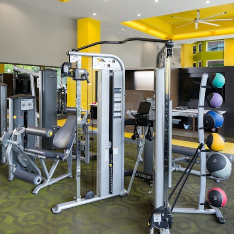 Keep fit in the on-site gym