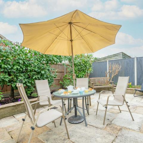 Look forward to brunching in the garden on sunny mornings