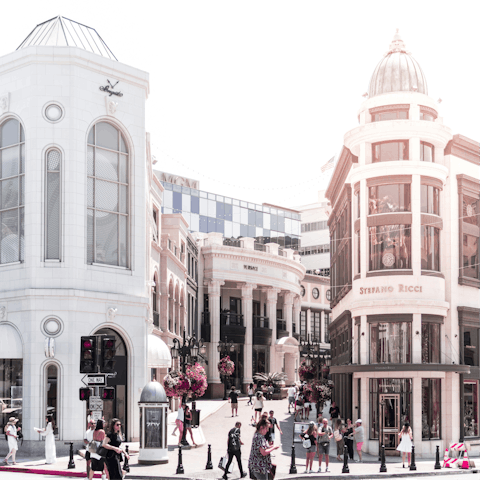 Do some shopping on Rodeo Drive, five minutes by car