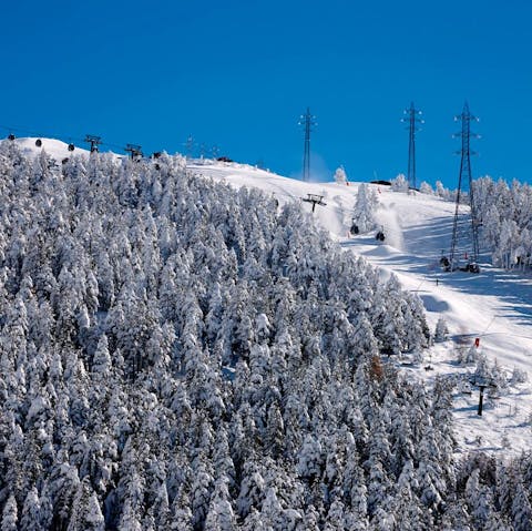 Show off your ski skills with the range of pistes on your doorstep