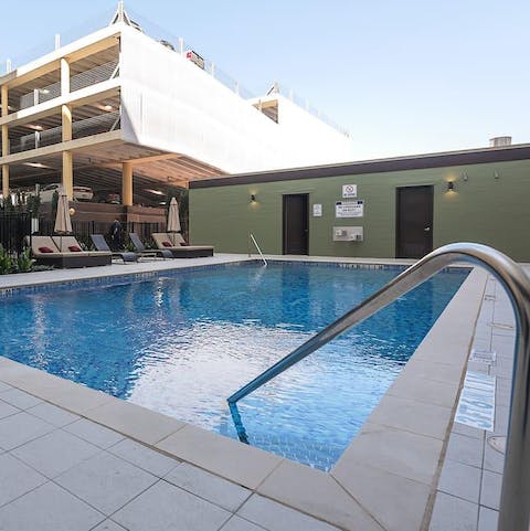 Start your mornings off with a refreshing dip in the communal pool