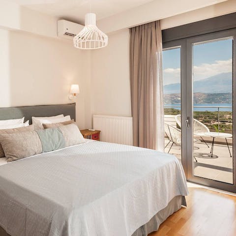 Wake up to sea views and enjoy morning coffees on the balcony