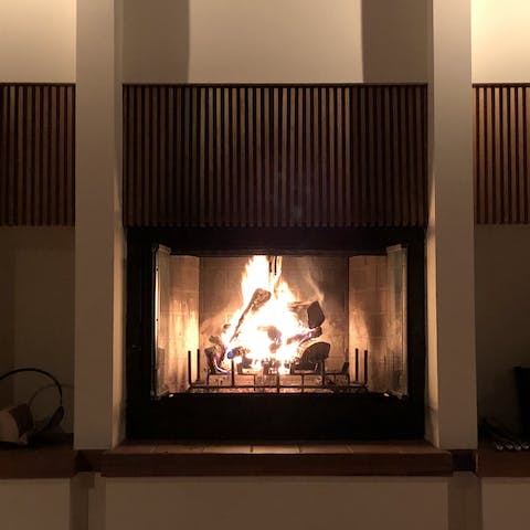 Warm your toes in front of the open fire on chilly evenings