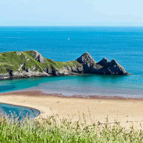 Spend the day at Limeslade Bay, just a short walk away